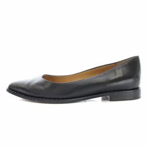 J&M DAVIDSON STUDOED FLAT パンプス フラット ポインテッドトゥ スタッズ レザー 38 23.5?24cm 黒 ブラック