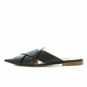 PELLICO 315スリッパ10 3151Slipper10 サンダル ミュール スクエアトゥ ローヒール レザー 37 24.0cm 黒