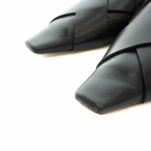 PELLICO 315スリッパ10 3151Slipper10 サンダル ミュール スクエアトゥ ローヒール レザー 37 24.0cm 黒