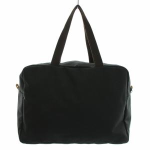 Hervé Chapelier ボストンバッグ ハンドバッグ キャンバス ナイロン 黒 ブラック 茶 ブラウン