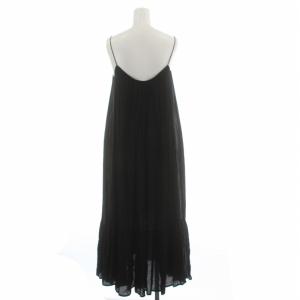 UNITED ARROWS キャミワンピース ロング フレア シアー シースルー F 黒 ブラック