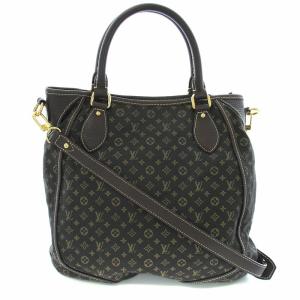 LOUIS VUITTON モノグラムミニラン ブザス アンジュール ショルダーバッグ トートバッグ 2WAY 茶 M95617