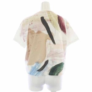 Ameri VINTAGE MARY PAINTING TEE カットソー Tシャツ クルーネック プルオーバー 半袖 総柄 F 白 ホワイト マルチカラー