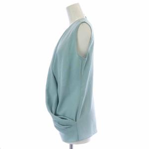 Theory ブラウス シャツ ノースリーブ プルオーバー カシュクール M 水色