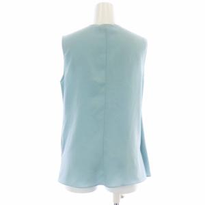 Theory ブラウス シャツ ノースリーブ プルオーバー カシュクール M 水色