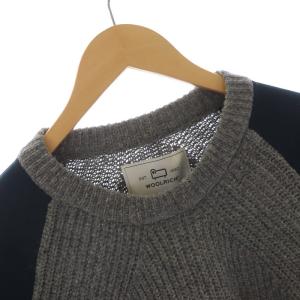 WOOLRICH 20FW ハンティングセーター HUNTING SWEATER リブニット クルーネック プルオーバー 長袖 エルボーパッチ