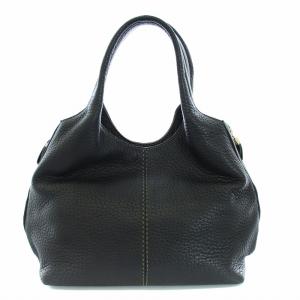 TOD'S ハンドバッグ ワンショルダーバッグ レザー 黒 ブラック