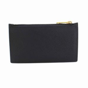 ペブル カードケース コンパクト ジップドカードホルダー レザー ブラック