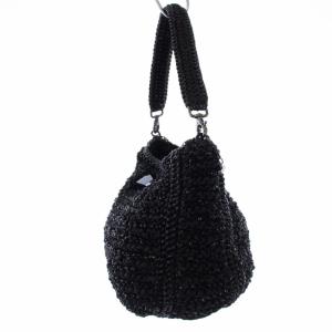 ANTEPRIMA ハンドバッグ リボン PVCワイヤー 黒 ブラック