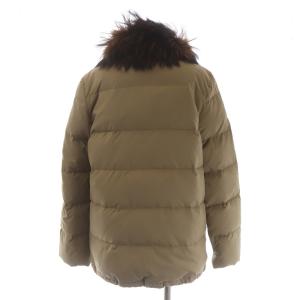 Deuxieme Classe 14AW カナディアンダック スタンドダウン ジャケット ミドル ジップアップ ラクーンファー 38 M ベージュ 茶色 ブラウン