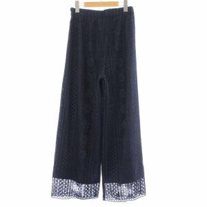 Diagram GRACE CONTINENTAL ワイドパンツ ジップフライ 総レース 36 S 紺 ネイビー