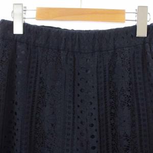 Diagram GRACE CONTINENTAL ワイドパンツ ジップフライ 総レース 36 S 紺 ネイビー
