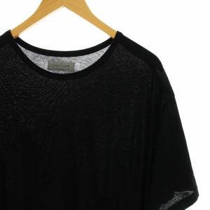Yohji Yamamoto POUR HOMME 22SS 紐調節半袖Tシャツ ロンT カットソー 半袖 クルーネック コットン 3 L HG-T17-076