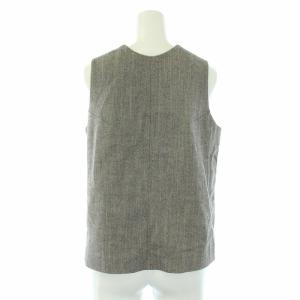 Plage セットアップ 上下 ベスト ジレ 麻ツイードロングスカート 36 S ベージュ 黒 ブラック