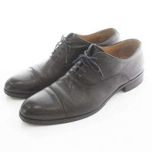 ビジネスシューズ ローファー ローヒール ストレートチップ レザー 42.5 27.0cm 黒 ブラック