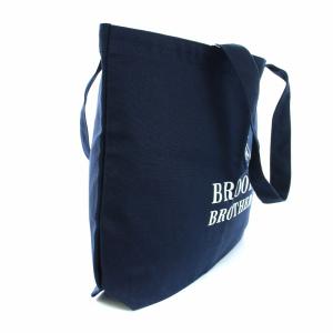 Brooks Brothers トートバッグ ショルダーバッグ キャンバス ロゴ プリント 紺 ネイビー