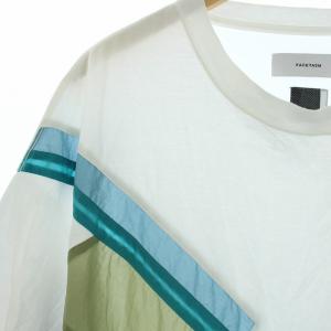 FACETASM 21SS NYLON TEE Tシャツ カットソー 半袖 切替 5 L 白 ホワイト KG0-TEE-U05