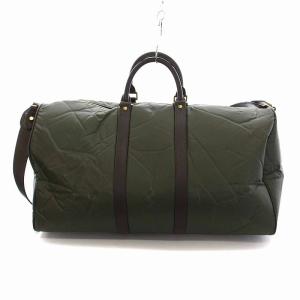 HUNTING WORLD ボストンバッグ ショルダーバッグ 2WAY バチュークロス カーキ 茶