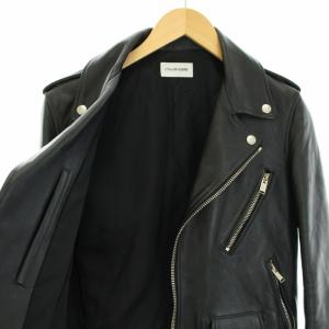 LITHIUM HOMME 16AW LAMB LEATHER W-RIDERS レザージャケット アウター 44 S 黒