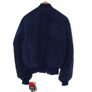 Schott スエードジャケット ブルゾン アウター ジップアップ 40 L 青 ブルー