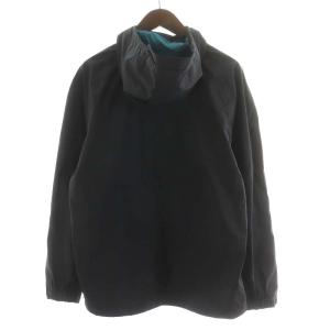 LACOSTE 撥水透湿ハーフジッププルオーバー ジャケット フード US M 黒 ブラック 赤 レッド BH241EL