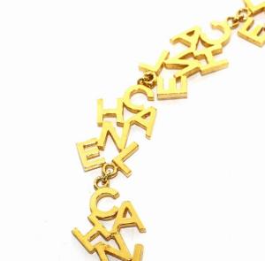 CHANEL ヴィンテージ ロゴ ネックレス ペンダント ゴールド色