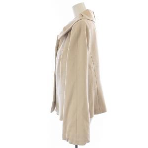 TO BE CHIC ショートコート ビッグカラー ウール カシミヤ混 大きいサイズ 46 XL ベージュ