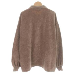 CELINE シャツ プルオーバー ベルベット ストライプ 長袖 M 茶 ブラウン