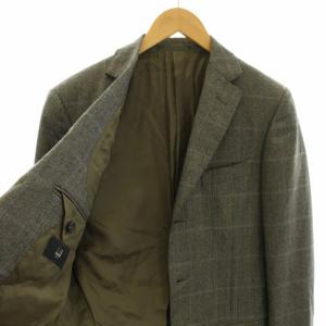 dunhill ベルグレイヴィア フィット BELGRAVIA FIT テーラードジャケット シングル 3B センターベント チェック柄 ウール