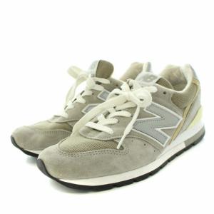 New Balance スニーカー スエード 25cm グレー