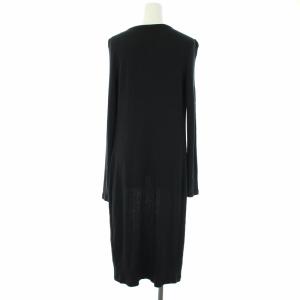 Theory 20SS COMPACT RIB FITTED CARDIGAN ロングカーディガン リブ 長袖 S 黒 ブラック