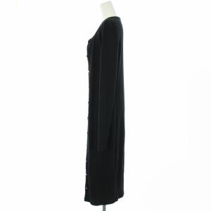 Theory 20SS COMPACT RIB FITTED CARDIGAN ロングカーディガン リブ 長袖 S 黒 ブラック