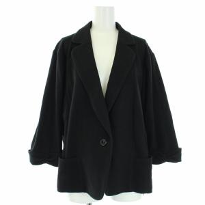 テーラードジャケット 七分袖 15+ 黒 ブラック