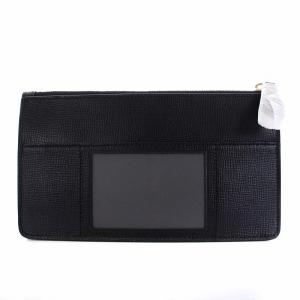 BALLY MANDY チェーン付き 長財布 ポーチ レザー 黒 ブラック