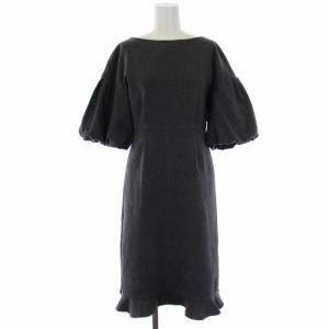 18AW パフスリーブワンピース 半袖 ひざ丈 ナイロン 38 M グレー CWCO184117