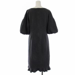CELFORD 18AW パフスリーブワンピース 半袖 ひざ丈 ナイロン 38 M グレー CWCO184117