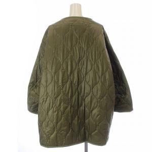 FREAK'S STORE キルトライナージャケット キルティング 中綿 ノーカラー F 緑 カーキ
