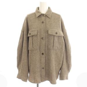 CPO シャツジャケット ツイード ウール 厚手 F ベージュ