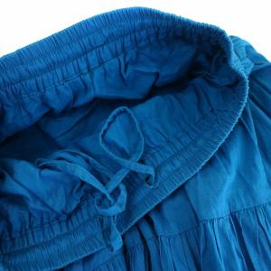 UNITED ARROWS UWSCコットンティアードマキシスカート ロング イージー フレア 36 S 青 ブルー 15241994441