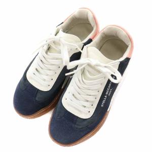 STELLA McCARTNEY ループ ROOP スニーカー ローカット 厚底 プラットフォームシューズ 37 24cm 紺 ネイビー ピンク