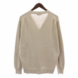 MARGARET HOWELL カーディガン ニット 長袖 Vネック カシミヤ混 M ベージュ