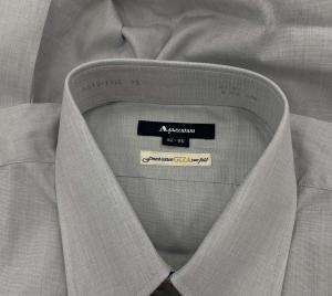 Aquascutum シャツ 長袖 コットン 42-80 XL グレー