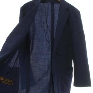 TOMORROWLAND Loro Piana フォーマル テーラードジャケット シングル 2B 背抜き  センターベント 本切羽 44 S 青 ブルー
