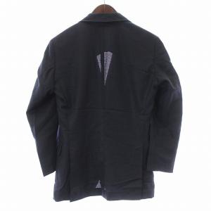 TOMORROWLAND PILGRIM テーラードジャケット シングル 背抜き 肩パッド ウール 44 M 紺 ネイビー