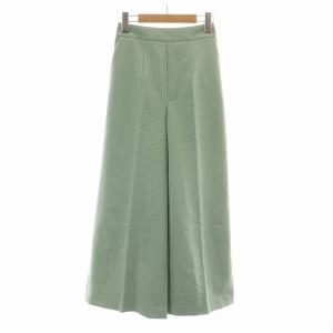 22AW CENTER-PRESS WIDE ELASTIC TROUSERS ワイドパンツ イージーパンツ 34 XS 緑