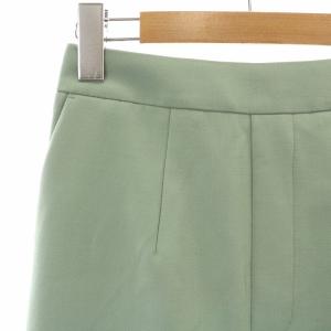 ENFOLD 22AW CENTER-PRESS WIDE ELASTIC TROUSERS ワイドパンツ イージーパンツ 34 XS 緑