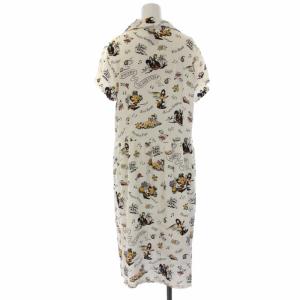 HYSTERIC GLAMOUR ISLAND FEVER シャツワンピース ひざ丈 半袖 総柄 日本製 M マルチカラー