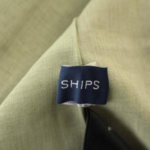 SHIPS ワンピース 麻 リネン 半袖 ロング S カーキ