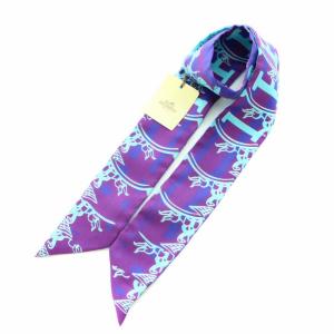 ツイリー 24Faubourg Seconede 銀座店10周年限定 リボンスカーフ パープル系