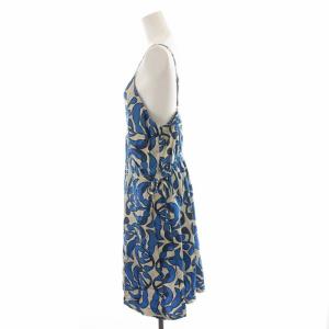 Patagonia PATALOHA キャミワンピース ひざ丈 柄 L 青 ブルー ベージュ